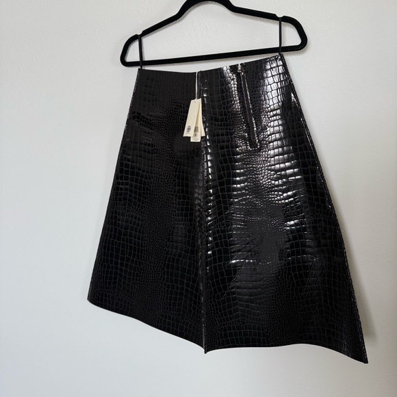 Like new TORY BURCH Angle Croc Embossed Midi Skirt $1,198 - Picture 12 of 13